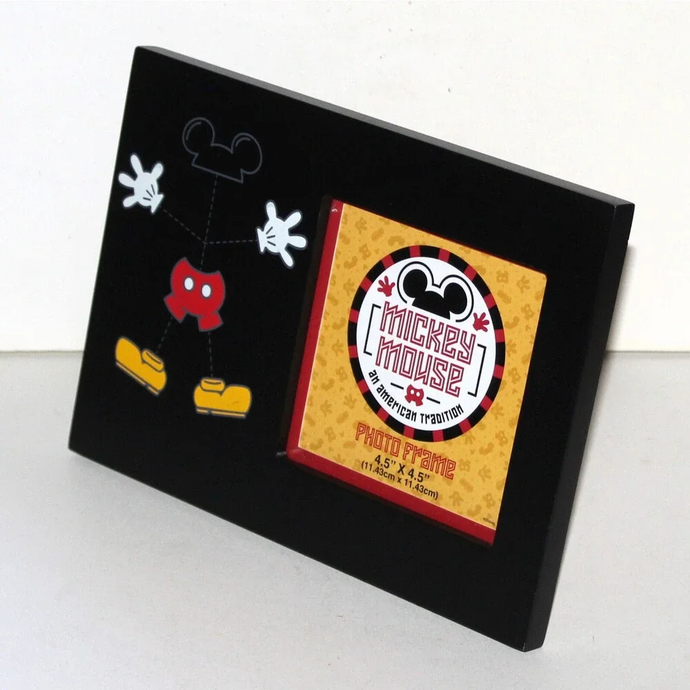 Disney Parks Photo Frame Mickey Mouse American Tradition black red table top